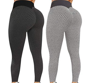 Leggings for Women Butt Lift - 2 Pack High Waist Yoga Pants for Women Tummy Control Slimming Booty Leggings Workout Athletic Running Butt Lifting Tights