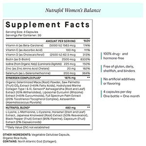 Nutrafol Women’s Balance Menopause Supplement, Clinically Proven Hair Growth Supplement for Visibly Thicker Hair and More Scalp Coverage Through Menopause (3-Month Supply)