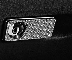 YUWATON Car Bling Accessorie for Mercedes-Benz A200 B200 C300 W205 E300 W212 CLA 250 GLA 250 GLC 300 GLE GLB CLS 400 Copilot Storage Glove Box Switch Handle Crystal Rhinestones Decals