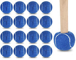 Macarrie 24 Pcs Precut Tennis Balls for Furniture Legs and Floor Protection Chairs Desks Furniture Tennis Balls for Chairs Feet Long Lasting Tennis Ball Chair Foot Covers (Blue)