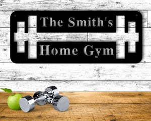 Gym Sign | Personalized Home Gym Sign | Custom Metal Gym Sign | Home Gym Sign | Cross Fit Sign (30 Inch)
