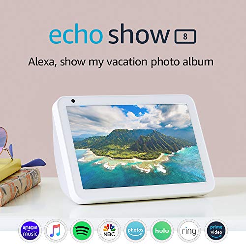 Echo Show 8 (1st Gen, 2019 release) -- HD smart display with Alexa – stay connected with video calling - Sandstone