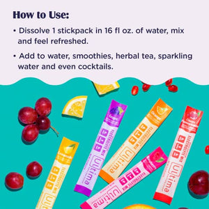 Ultima Replenisher Hydration Electrolyte Packets- 20 Count- Keto & Sugar Free- On the Go Convenience- Feel Replenished, Revitalized- Non-GMO & Vegan Electrolyte Drink Mix- Variety 5 Flavor
