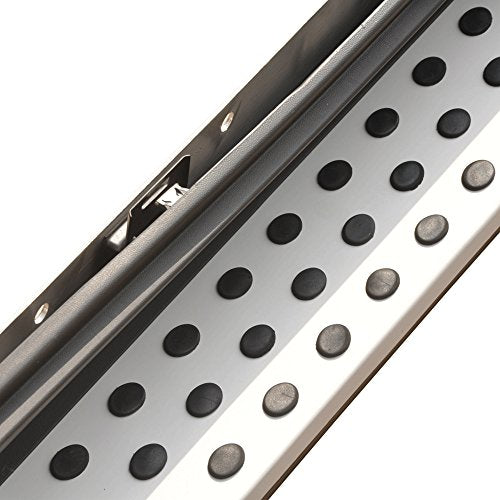 Running Board Compatible With 2007-2013 Mercedes Benz X164 GL-class, Factory Style Aluminum Black & Silver Side Step Bars Extensions by IKON MOTORSPORTS, 2008 2009 2010 2011