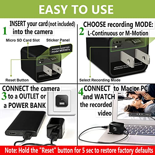 Spy Camera Charger | Hidden Camera | Mini Spy Camera 1080p | USB Charger Camerar | Hidden Spy Camera | Hidden Nanny Cam | Hidden Spy Cam | Hidden Cam | Surveillance Camera Full HD