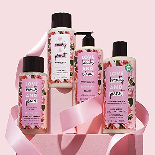 Love Beauty and Planet Everyday Gift Set Perfect Gifts for New Moms Murumuru Butter & Rose Silicone Free, Paraben Free and Vegan 4 Count 4 Count