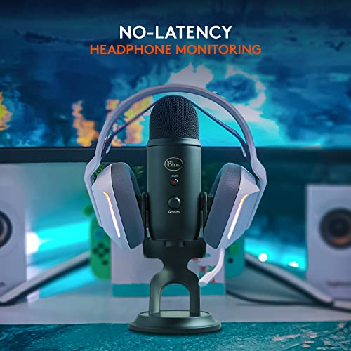 Logitech for Creators USB Microphone for PC, Mac, Gaming, Recording, Streaming, Podcasting, Studio and Computer Condenser Mic with VO!CE effects, 4 Pickup Patterns, Plug and Play – Blackout