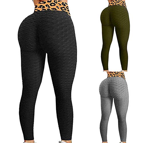 Kidyawn Tiktok Butt Leggings - Stuff Yoga Pants for Women High Waist Tummy (Black, XL)
