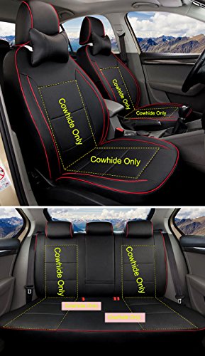 AutoDecorun 21pcs/Set Genuine Leather & Leatherette Full 3 Rows Seats Cover for Mercedes-Benz R350 R320 R400 R300 R500 Seat Covers Accessories Cars 6 & 7 Seats Protectors 2006-2017 (Coffee)