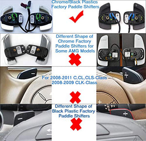 TTCR-II Steering Wheel Paddle Shifter Extension For Mercedes Benz A/G Class 2019-2021, C/CLA/CLS 2015-2021, E/GLS 2017-2021,GLA/GLC/GLE/S 2016-2021，GLB 2020-2021，SL/SLC 2017-2020，Metris Class2016-2020