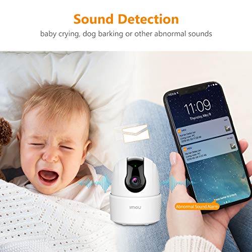 Indoor Security Camera 1080p WiFi Camera (2.4G Only) 360 Degree Home Camera with App, Night Vision, 2-Way Audio, Human Detection, Motion Tracking, Sound Detection, Local & Cloud Storage