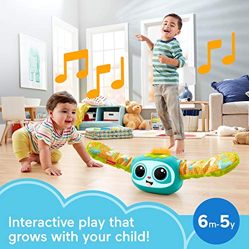 Fisher-Price Rollin' Rovee, interactive activity toy with music, lights, and learning content for kids ages 6 months to 5 years