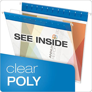 Pendaflex 55708 Poly Hanging File Folders, 1/5 Tab, Letter, Assorted Colors (Box of 25)