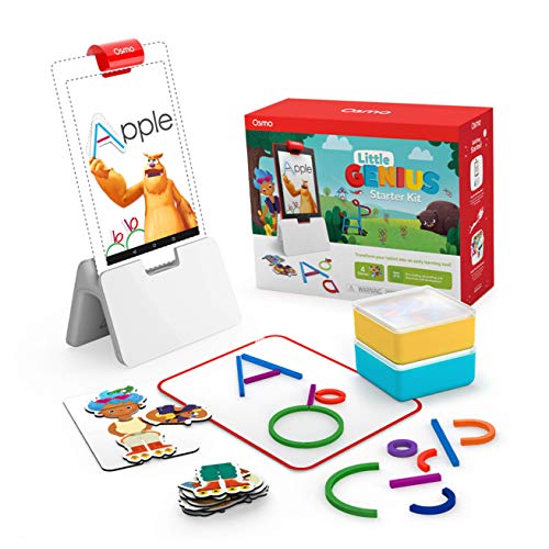 Osmo - Little Genius Starter Kit for Fire Tablet - 4 Educational Learning Games - Preschool Ages - Problem Solving, & Creativity - STEM Toy Fire Tablet Base Included - Amazon Exclusive