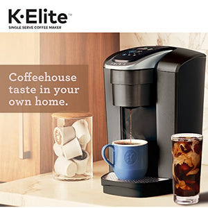 Keurig K-Elite Single-Serve K-Cup Pod Coffee Maker, Brushed Slate, 12 oz. Brew Size
