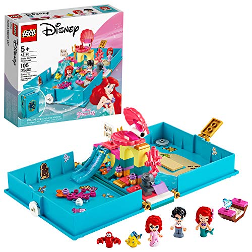 LEGO Disney Ariel’s Storybook Adventures 43176 Creative Little Mermaid Building Kit (105 Pieces)