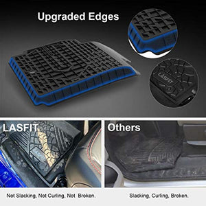 LASFIT Floor Mats Fits for Mercedes Benz GLC 2016-2021, Custom TPE Floor Liners, All Weather Guard, 1st & 2nd Row, Black