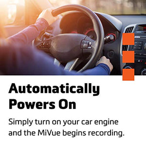 Mio MiVue C320 Mounted Mini Car Security Dash Camera 1080p Full HD Recording, 130° Wide-Angle Lens - Auto Power On Plus G-Sensor for Emergency Backup - Record in Low-Light Conditions