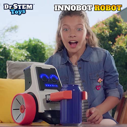 Dr. STEM Toys Innobot Coding Robot Toy | Robotics Science Kit for Kids Ages 8 & Up | Bluetooth Enabled, Easy to Build & Program, Performs Multiple Stunts & Chores | Kids Learn Coding as They Play