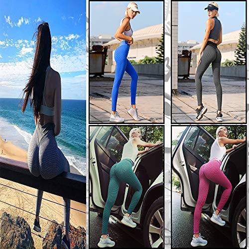Famous TikTok Leggings,Women's High Waisted Yoga Pants, Butt Lift Body Shaper Yoga Leggings Tummy Control Slimming Booty Leggings Workout Running Tights (Gray, S)
