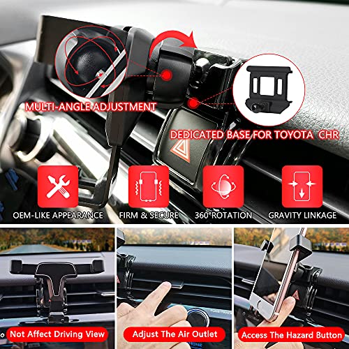 1797 for Audi Q5 Accessories 2018 2019 2020 2021 Phone Mount Holder Car Cellphone Cradle Air Outlet Hazard Button Gravity Upgraded Dash Navigation Black