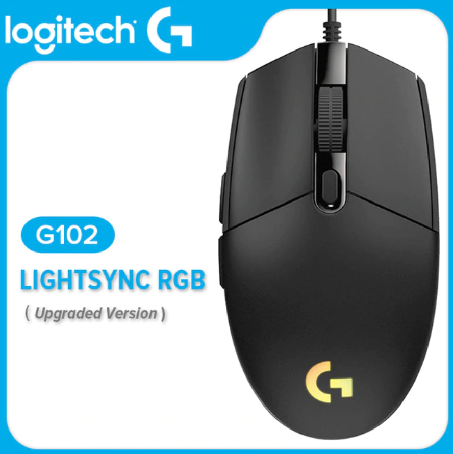 Original Logitech G102 LIGHTSYNC/PRODIGY G203 Gaming Mouse Optical 8000DPI 16.8M Color Customizing 6 Buttons Wired White Black
