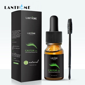 Lanthome Castor Oil for Hair Growth Serum Eyelash Growth Lifting Eyelashes Thick Eyebrow Growth Enhance Eye Lashes Serum Mascara
